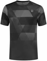 Pánské funkční tričko Rogelli GEOMETRIC, černo-šedé ROG351410
