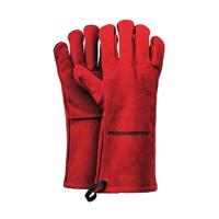 Pánské kožené grilovací rukavice Feuermeister BBQ Premium (pár) červené