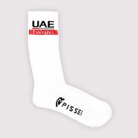 PISSEI Cyklistické ponožky klasické - UAE 2023 - bílá M-L