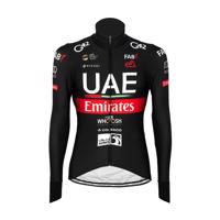 PISSEI Cyklistický dres s dlouhým rukávem zimní - UAE TEAM EMIRATES 23 - bílá/červená/černá 2XL