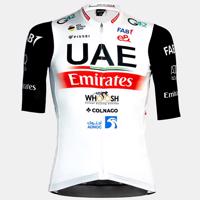 PISSEI Cyklistický dres s krátkým rukávem - UAE 2023 - červená/bílá/černá
