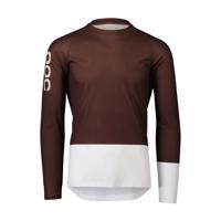 POC Cyklistický dres s dlouhým rukávem letní - MTB PURE - hnědá/bílá 2XL