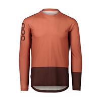 POC Cyklistický dres s dlouhým rukávem letní - MTB PURE - hnědá/oranžová XL