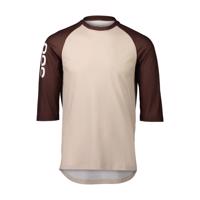 POC Cyklistický dres s krátkým rukávem - MTB PURE 3/4 - hnědá/béžová S