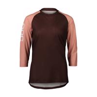 POC Cyklistický dres s krátkým rukávem - MTB PURE 3/4 LADY - hnědá/růžová M