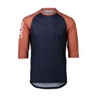POC Cyklistický dres s krátkým rukávem - MTB PURE 3/4 - modrá/oranžová XL