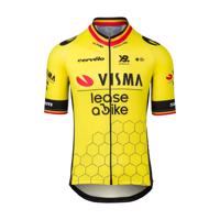 RAPIDGEAR Cyklistický dres s krátkým rukávem - TEAM VISMA BELGIUM CHAMPION 2025 - žlutá XL