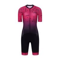 RIVANELLE BY HOLOKOLO Cyklistická kombinéza - TEMPO - růžová/černá 2XL