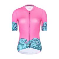 RIVANELLE BY HOLOKOLO Cyklistický dres s krátkým rukávem - MEDUSA - růžová/tyrkysová