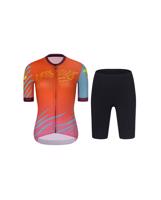 RIVANELLE BY HOLOKOLO Cyklistický krátký dres a krátké kalhoty - LESS TALK - červená/černá/vícebarevná