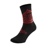 ROCDAY Cyklistické ponožky klasické - TRAIL - červená/černá L-XL