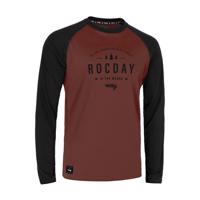 ROCDAY Cyklistický dres s dlouhým rukávem letní - PATROL - červená/černá 2XL