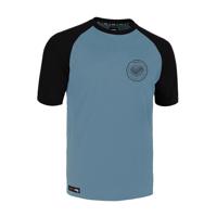 ROCDAY Cyklistický dres s krátkým rukávem - GRAVEL - černá/modrá