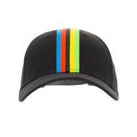 SANTINI Cyklistická čepice - UCI BASEBALL - černá/duhová