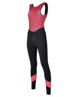 SANTINI Cyklistické kalhoty dlouhé s laclem - CORAL BENGAL LADY - růžová/černá XS