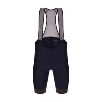SANTINI Cyklistické kalhoty krátké s laclem - HIVIS - černá 2XL