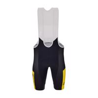 SANTINI Cyklistické kalhoty krátké s laclem - TDF LEADER - černá/žlutá/bílá 2XL