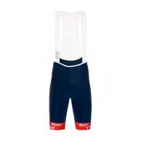 SANTINI Cyklistické kalhoty krátké s laclem - TREK SEGAFREDO 2022 ORIGINAL - modrá/červená