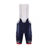 SANTINI Cyklistické kalhoty krátké s laclem - TREK SEGAFREDO 2023 FAN LINE - červená/modrá 2XL