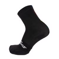 SANTINI Cyklistické ponožky klasické - UCI RAINBOW - černá XS-S