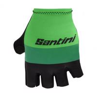 SANTINI Cyklistické rukavice krátkoprsté - LA VUELTA 2021 - zelená M