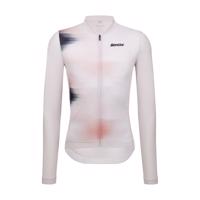 SANTINI Cyklistický dres s dlouhým rukávem letní - OMBRA ECO SLEEK  - bílá S