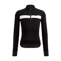 SANTINI Cyklistický dres s dlouhým rukávem zimní - ADAPT WOOL - černá 4XL