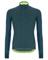 SANTINI Cyklistický dres s dlouhým rukávem zimní - COLORE PURO WINTER - modrá/zelená M