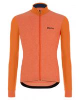SANTINI Cyklistický dres s dlouhým rukávem zimní - COLORE PURO WINTER - oranžová L