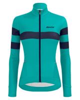 SANTINI Cyklistický dres s dlouhým rukávem zimní - CORAL BENGAL LADY - modrá XL