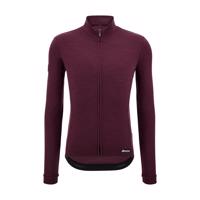 SANTINI Cyklistický dres s dlouhým rukávem zimní - IMPETUS ZIP - bordó L