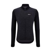SANTINI Cyklistický dres s dlouhým rukávem zimní - PURE - černá