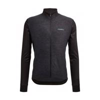 SANTINI Cyklistický dres s dlouhým rukávem zimní - SANTINI COLORE PURO - oranžová XL