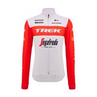 SANTINI Cyklistický dres s dlouhým rukávem zimní - TREK SEGAFREDO 2023 WINTER - červená/bílá 3XL