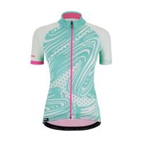 SANTINI Cyklistický dres s krátkým rukávem - GIADA POP LADY - růžová/bílá/světle modrá XL