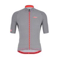 SANTINI Cyklistický dres s krátkým rukávem - KARMA KITE - černá/bílá L