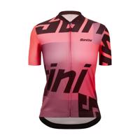 SANTINI Cyklistický dres s krátkým rukávem - KARMA LOGO - červená/černá 2XS