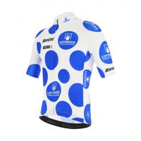 SANTINI Cyklistický dres s krátkým rukávem - LA VUELTA 2021 - bílá/modrá 2XL