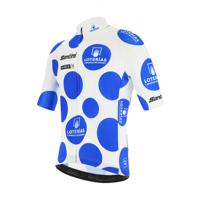 SANTINI Cyklistický dres s krátkým rukávem - LA VUELTA 2021 - bílá/modrá L