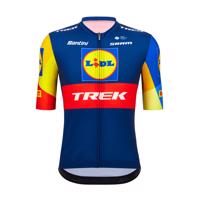 SANTINI Cyklistický dres s krátkým rukávem - LIDL TREK 2024 - modrá L