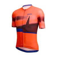 SANTINI Cyklistický dres s krátkým rukávem - MIRAGE - oranžová L