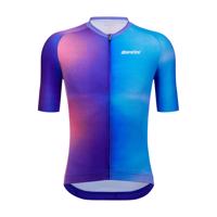 SANTINI Cyklistický dres s krátkým rukávem - OMBRA - modrá