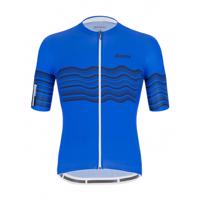 SANTINI Cyklistický dres s krátkým rukávem - TONO PROFILO - modrá L