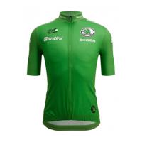 SANTINI Cyklistický dres s krátkým rukávem - TOUR DE FRANCE 2022 - zelená 3XL