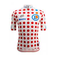SANTINI Cyklistický dres s krátkým rukávem - TOUR DE FRANCE 2023 - červená/bílá L