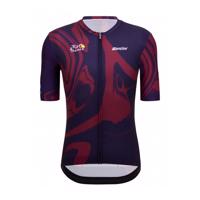 SANTINI Cyklistický dres s krátkým rukávem - TOUR DE FRANCE 2023 - modrá/bordó XL