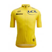 SANTINI Cyklistický dres s krátkým rukávem - TOUR DE FRANCE 2023 - žlutá 3XL