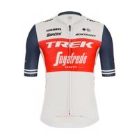 SANTINI Cyklistický dres s krátkým rukávem - TREK SEGAFREDO 2020 - bílá/modrá/červená XL