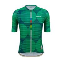 SANTINI Cyklistický dres s krátkým rukávem - UCI COLORADO 1986 - zelená 2XL