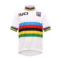 SANTINI Cyklistický dres s krátkým rukávem - UCI KIDS - vícebarevná/bílá 5Y